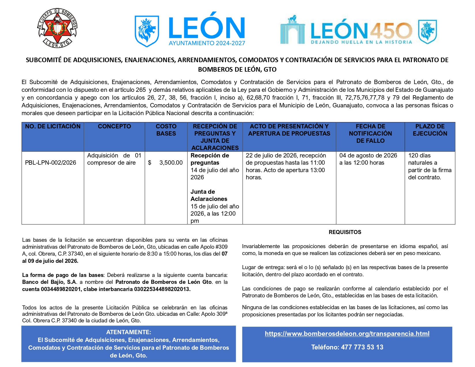 CONVOCATORIA